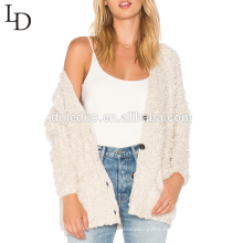 New fashion autumn v neck oversized cardigan sweater for women